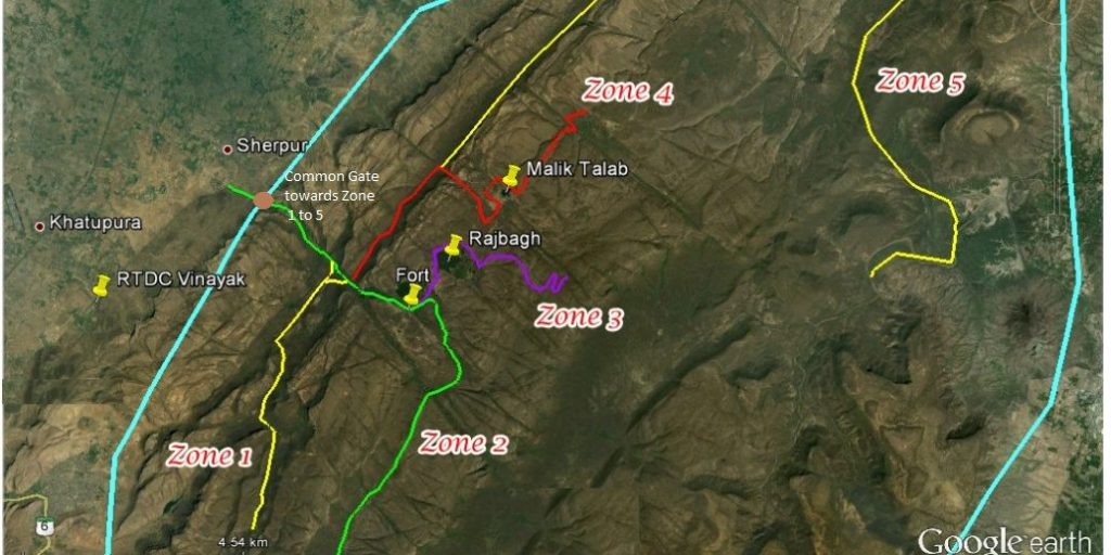 ranthambore national park safari zones